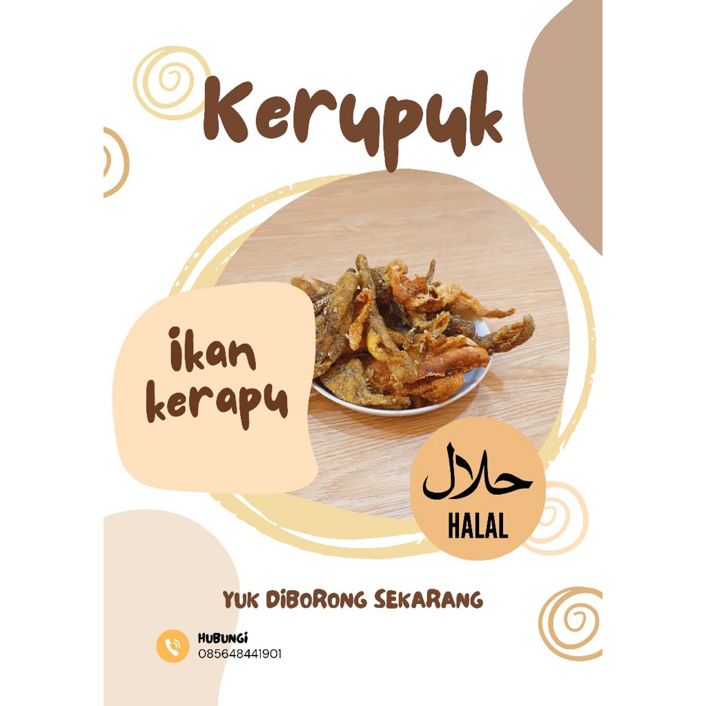 kerupuk ikan kerapu 1kg mentah