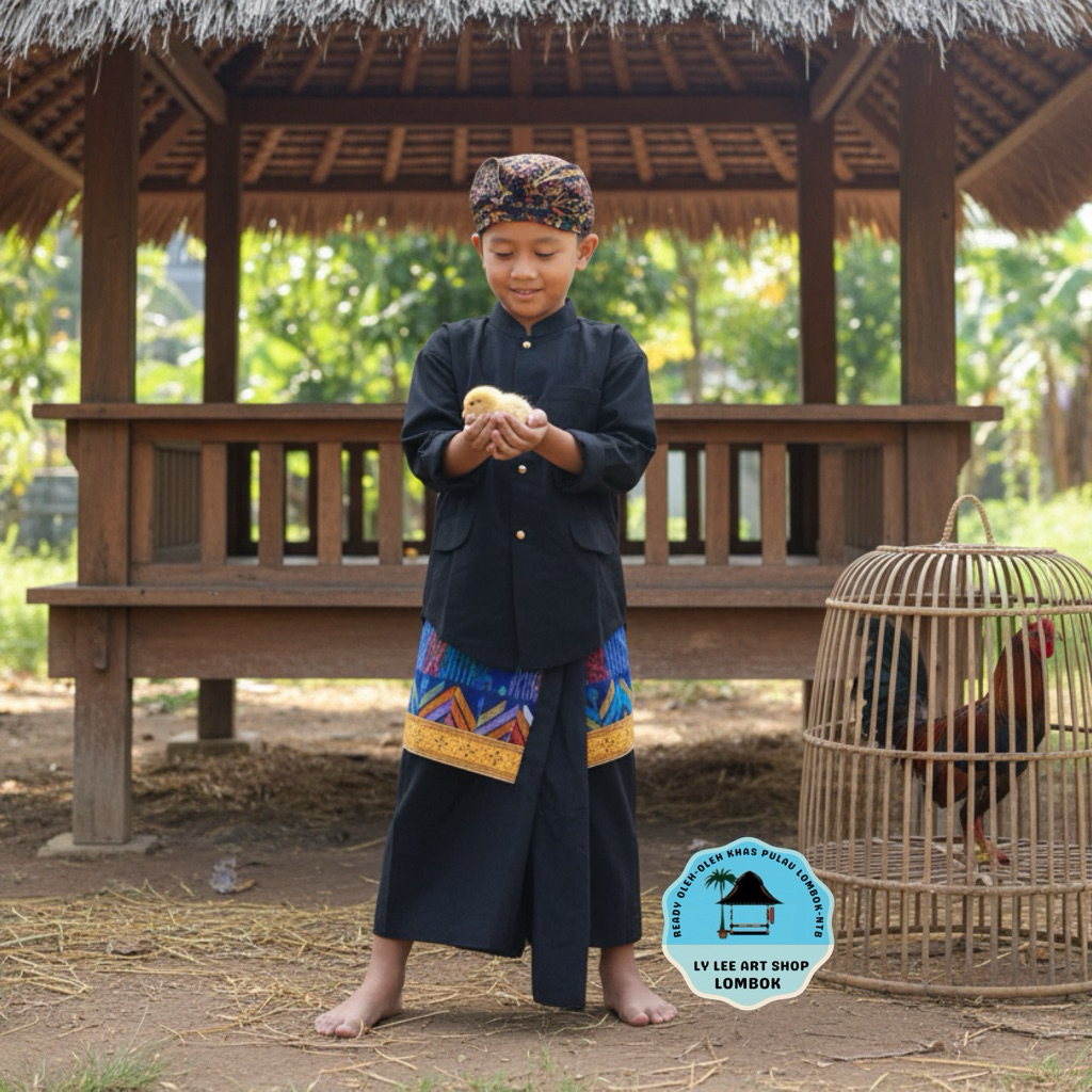 Pegon baju tradisional adat Sasak pria Lombok