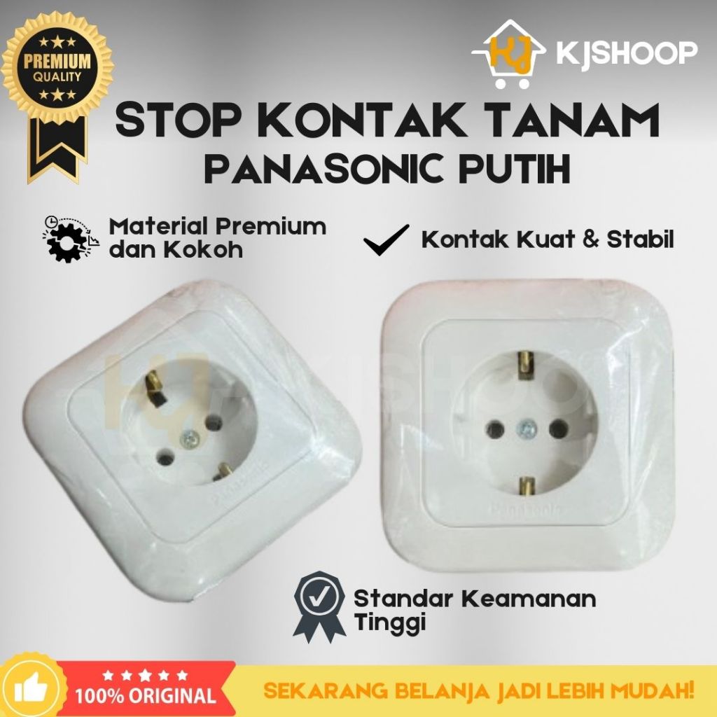 STOP KONTAK TANAM PANASONIC PUTIH