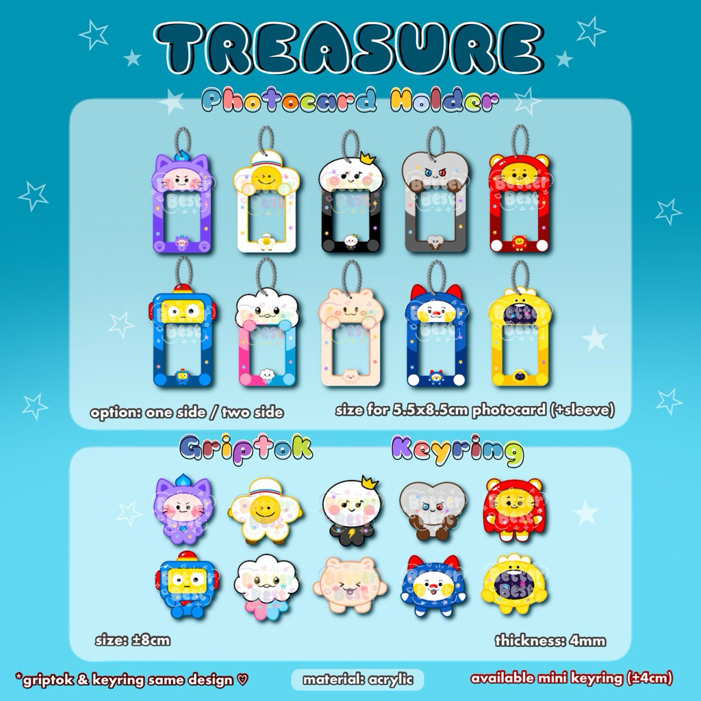 TREASURE TRUZ CARD HOLDER POPSOCKET Griptok Keychain Cahol Keyring Deco