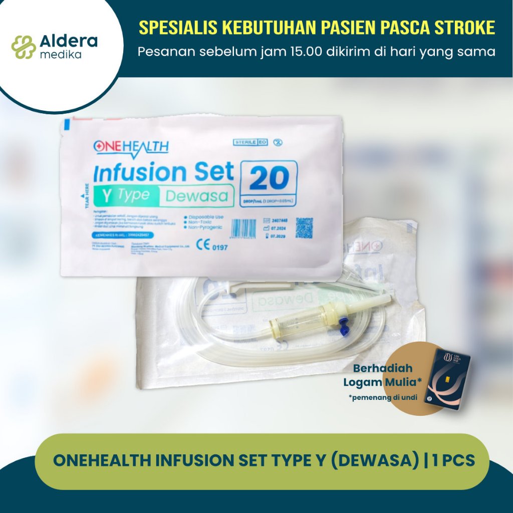 ONEHEALTH INFUS SET Y TYPE SELANG INFUSION ADULT DEWASA LENGKAP