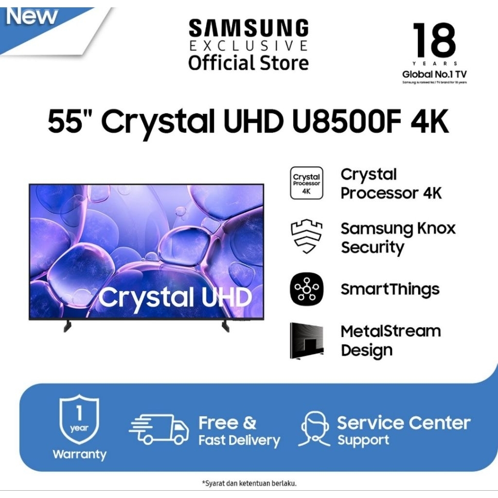 TV SAMSUNG LED SMART TV 55INCH CRYSTAL UHD 4K 55U8500F