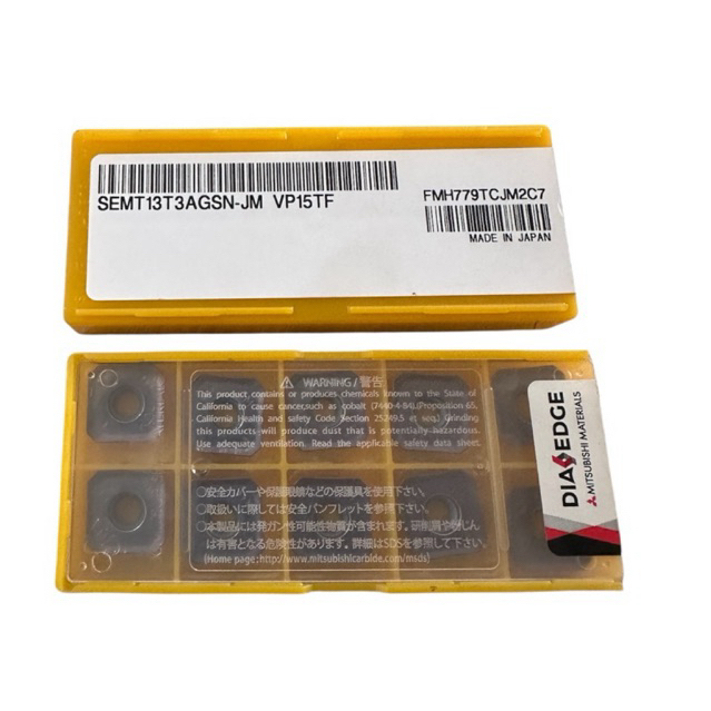 Insert Milling SEMT 13T3AGSN-JM VP15TF Made in JAPAN | SEMT 13 T3 AGSN-JM VP15TF MITSUBISHI Original