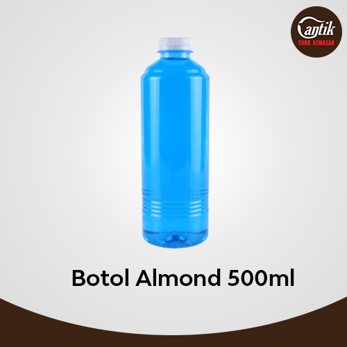 BOTOL PLASTIK KOPI SUSU ALMOND 500 ML + TUTUP BOTOL SHORT NECK ISI 100 PCS