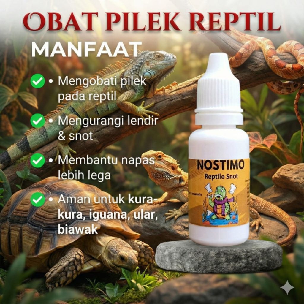 Nostimo – Obat Pilek Reptil | Obat Pilek Kura-Kura, Sulcata, Ular, Iguana