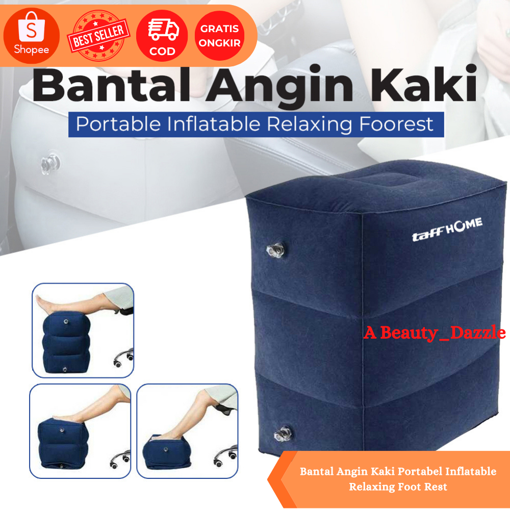 Bantal Angin Kaki Bantal Angin Kaki Portabel Inflatable Relaxing Foot Rest Aksesori Travel Sandaran 