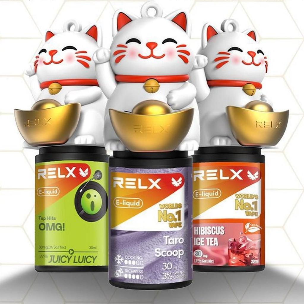 RELX Lucky Cat Figure Cap Keychain / Gantungan Kunci Cap RELX Lucky Cat