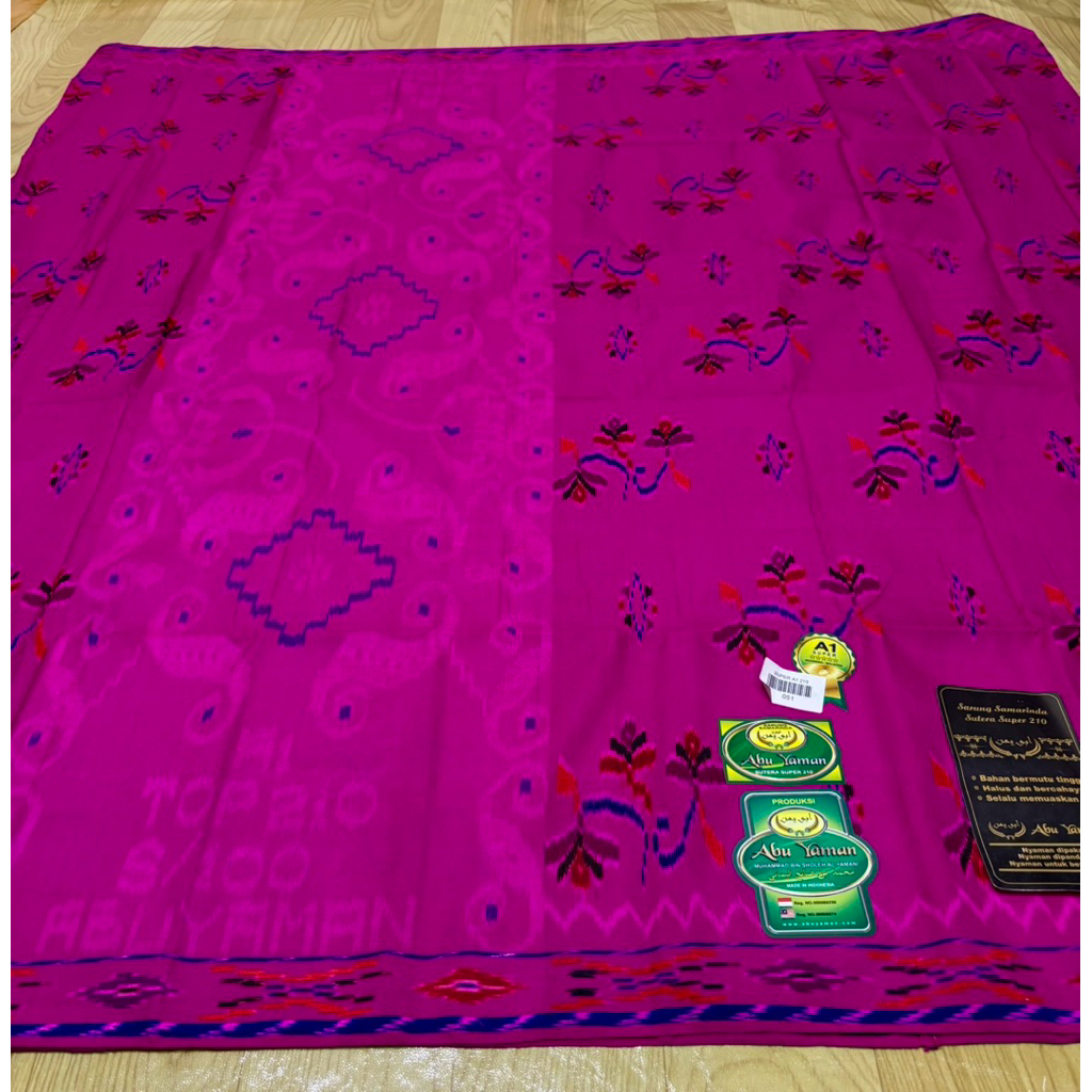 SARUNG ABU YAMAN MST FULL SUTRA BASAH JAHIT TENGAH