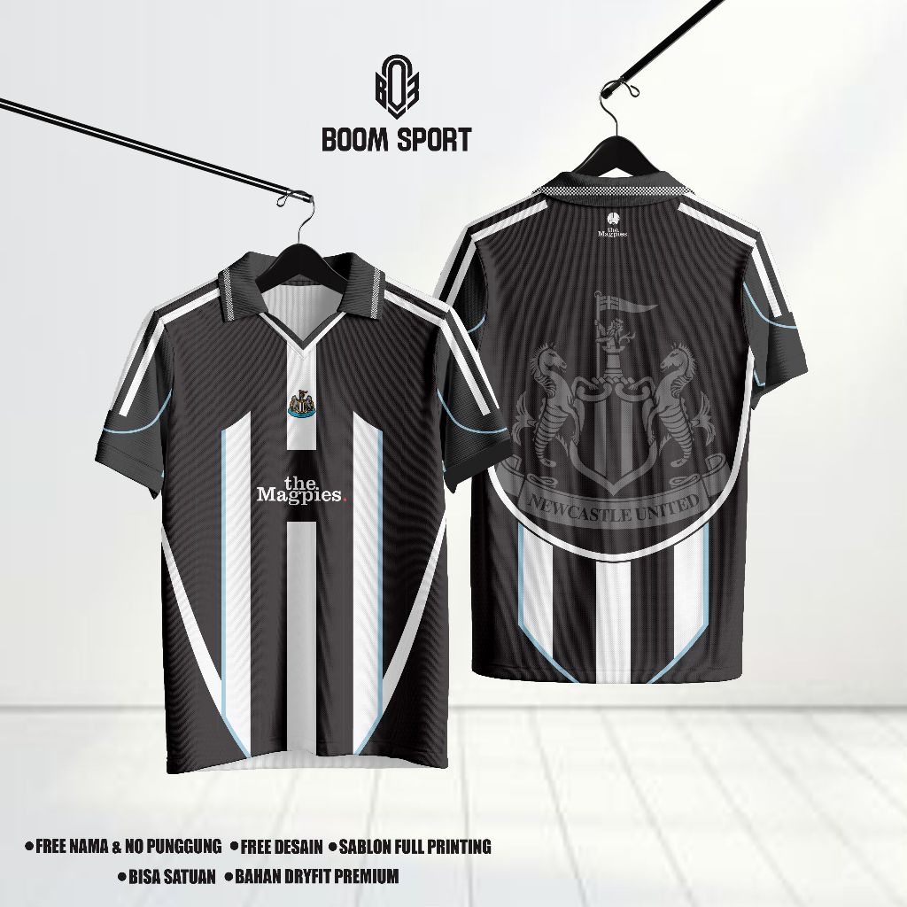 Jersey NewCastle Fantasi Home Retro_Jersey Vintage Newcastle Full Printing Free Custom Nama