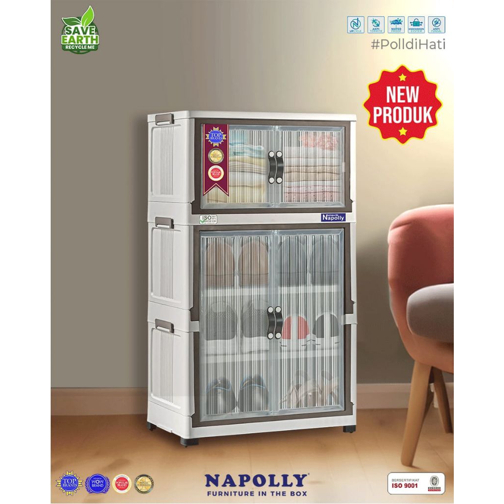 Lemari Tas / Rak Sepatu / Rak Buku / Rak Mainan Anak / Rak Serbaguna dan Multifungsi Napolly PRC-120