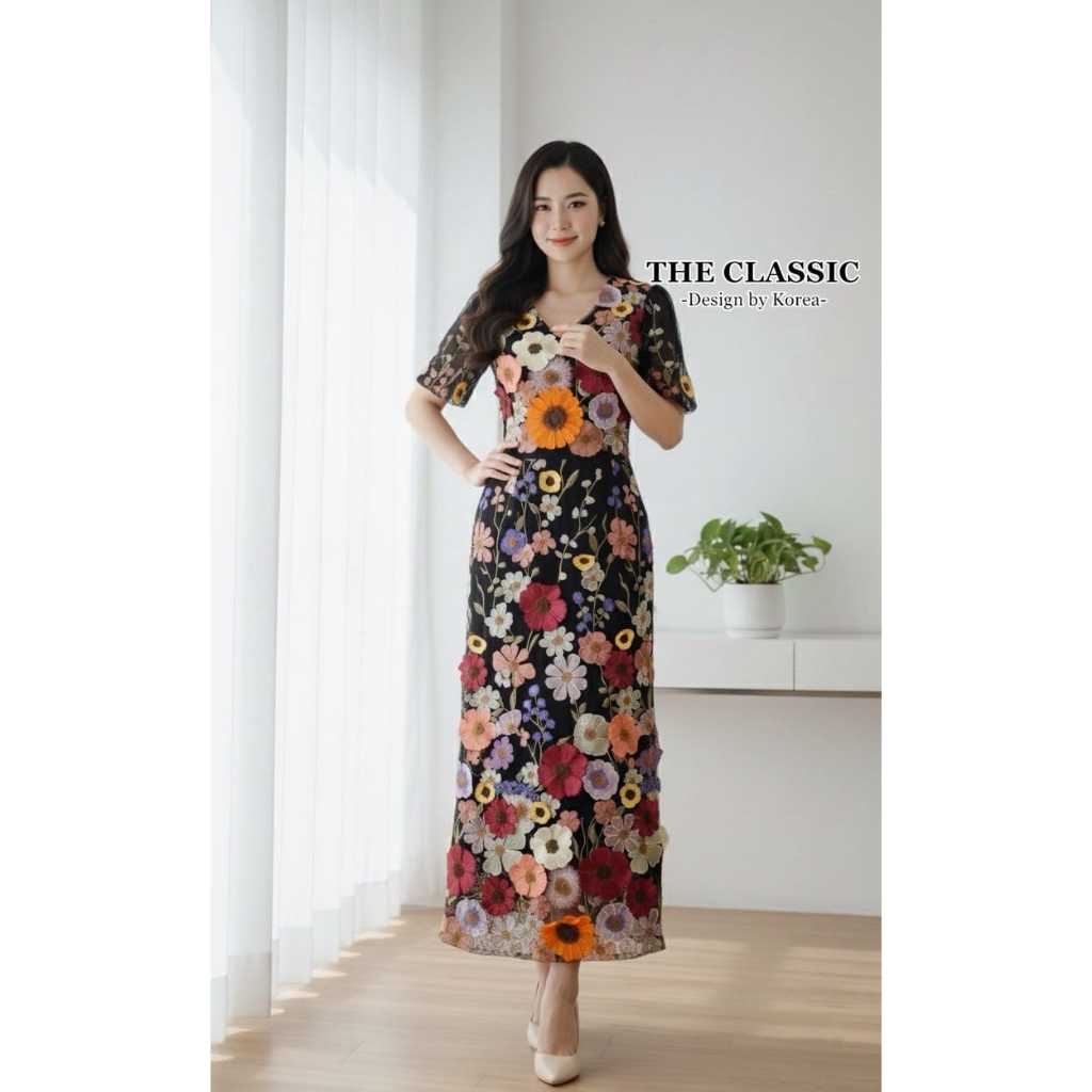 THE CLASIC Dress Renda Premium