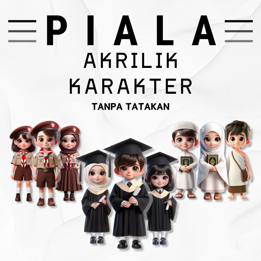 Piala Akrilik Tanpa Tatakan Untuk Wisuda Anak Pesantren Kilat Manasik Pramuka dan Hadiah Sekolah