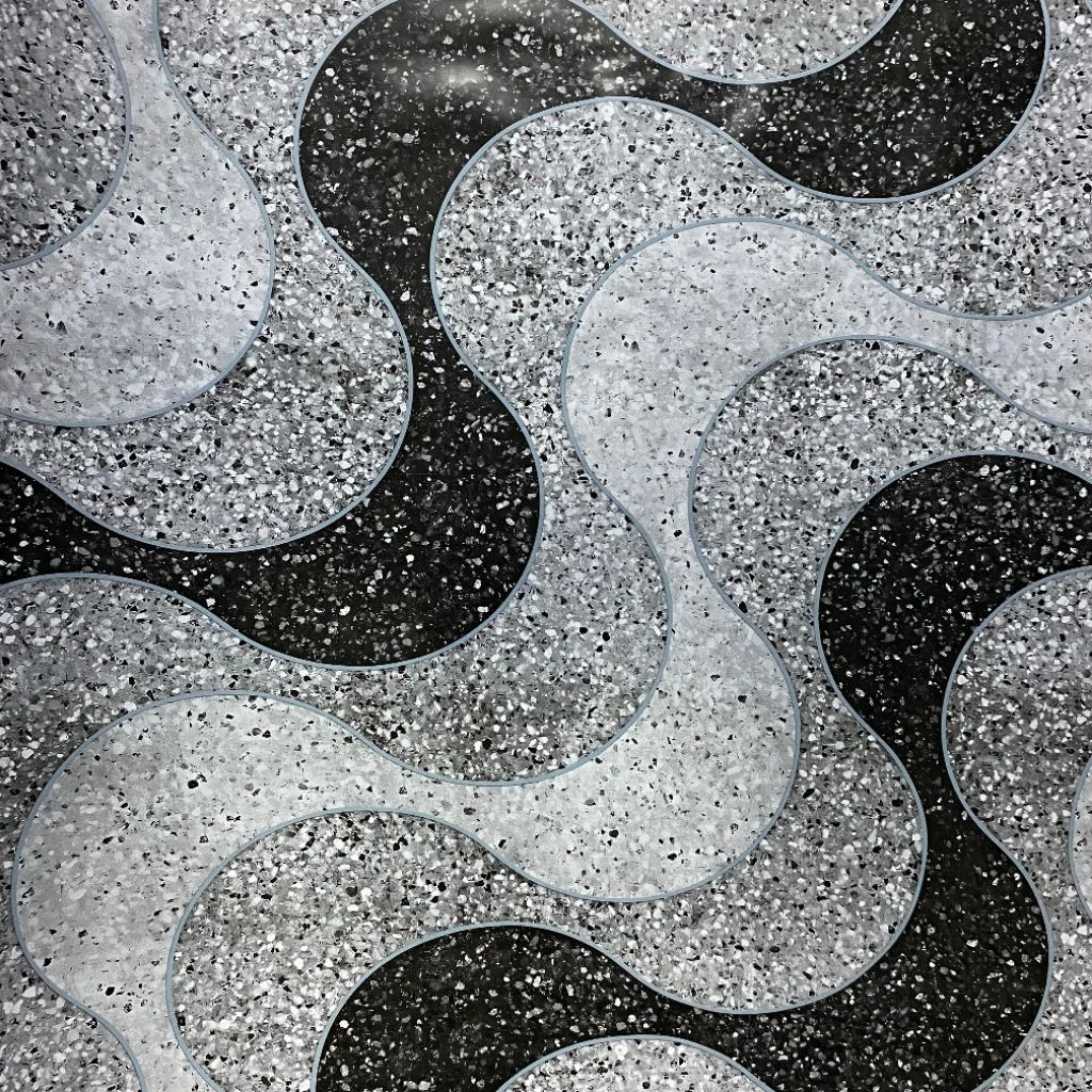 Karpet Lantai/Meja Plastik/Vinyl Lebar 120cm x Panjang per 50cm - LV17 hitam