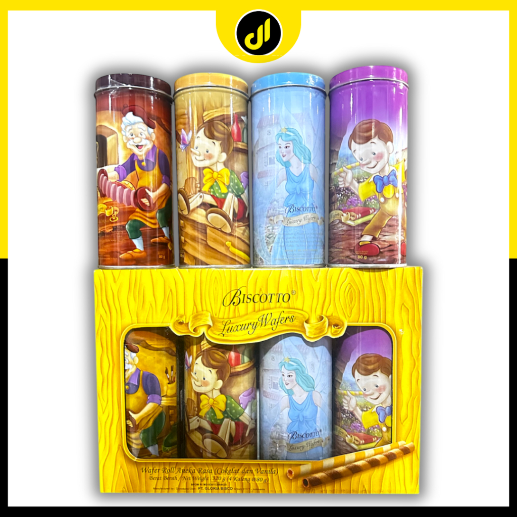 WAFER ROLL PINOKIO ISI 4 KALENG - HAMPERS NATALAN & LEBARAN