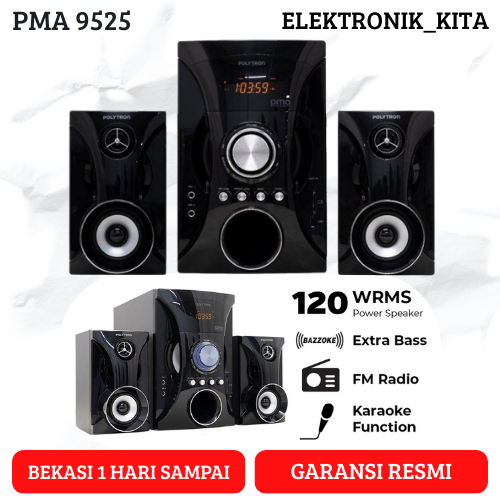 POLYTRON SPEAKER BLUETOOTH MULTIMEDIA PMA 9525 PMA-9525 PMA9525 EXTRA BASS GARANSI RESMI BEKASI