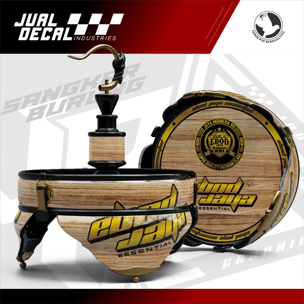 Decal Tebok Love Bird Variasi EBOD JAYA Texture Kayu Stiker Sangkar Lovebird Pleci Helopet Custom