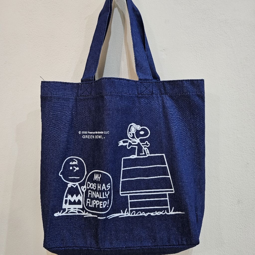 Snoopy Peanuts Tote Bag Denim/Canvas Tote Bag Snoopy Peanuts Ready New