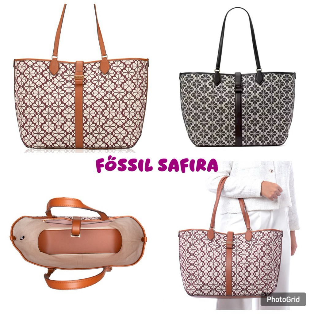 Kate Spade Flower Jacquard Large Open Tote Burgundy Multi