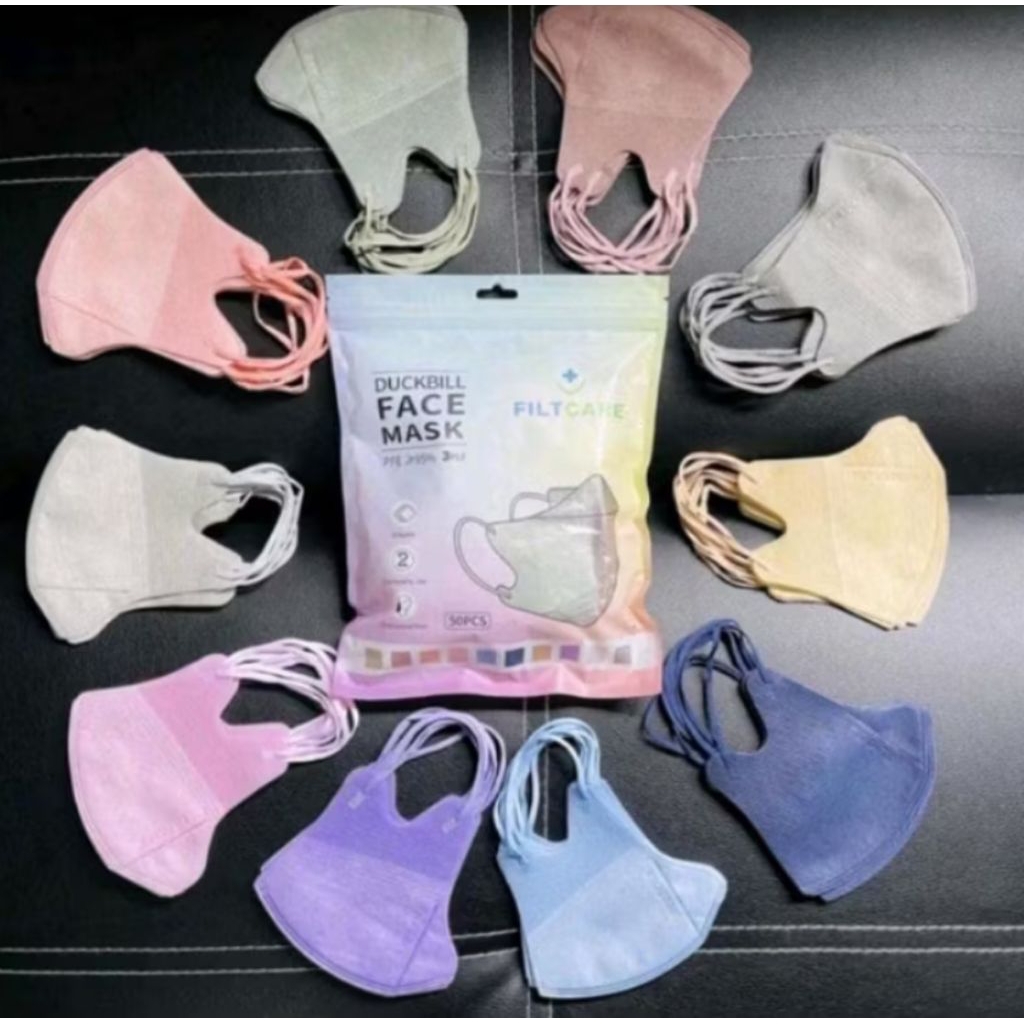 MASKER DUCKBILL FACEMASK 10 WARNA MIX(ISI 50 PCS) FILTCARE