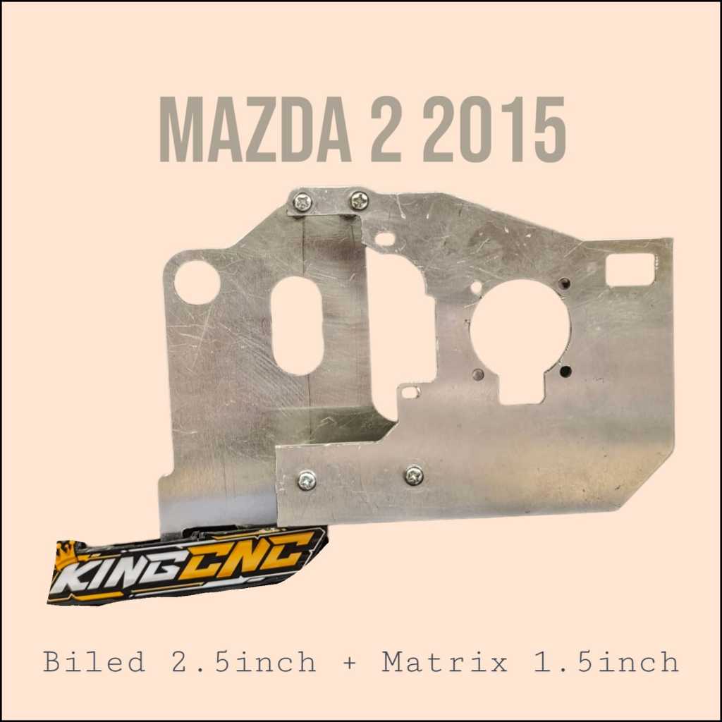 Bracket biled Mazda 2 Skyactive 2,5 + 1,5 inch Beebot Vinyx Pro7 Aes