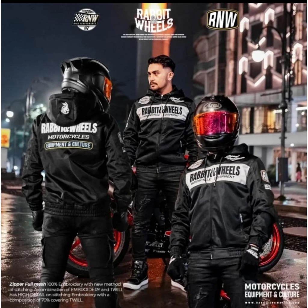 Rabbit and Wheels Hoodie Mesh Basic Reguler Motorsport