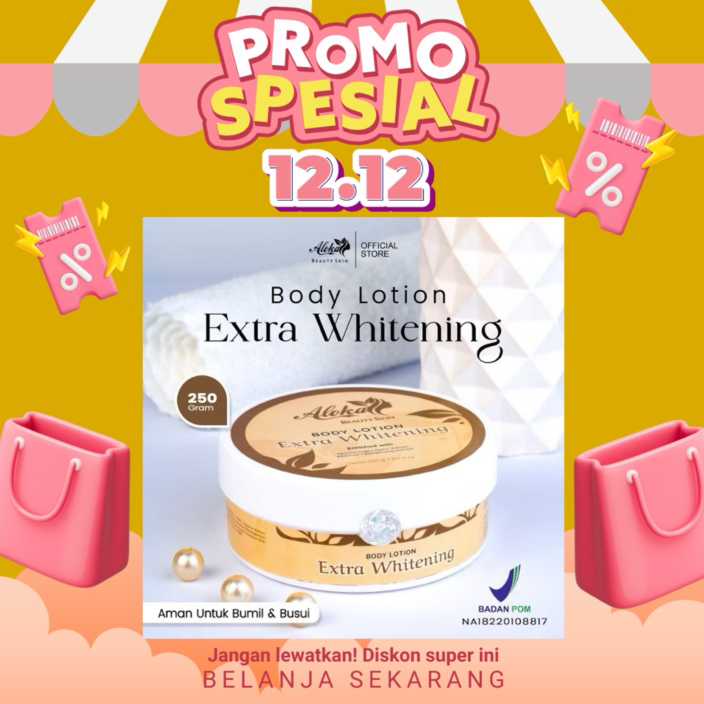 BODY LOTION ALOKA BEAUTY EXTRA WHITENING 250 gram