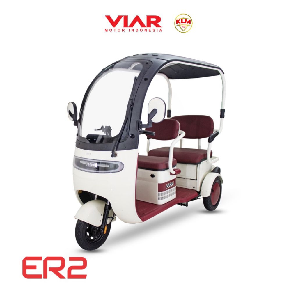 SEPEDA LISTRIK VIAR RODA TIGA TIPE ER2 READY PUTIH MERAH TERBARU MURAH MEDAN