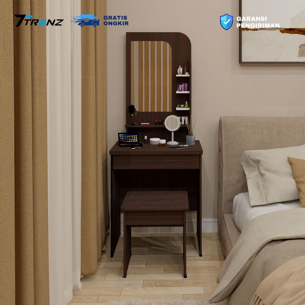 Trenz Furniture - Meja rias Minimalis dan kursi cantik Meja rias cermin Termurah Sierra