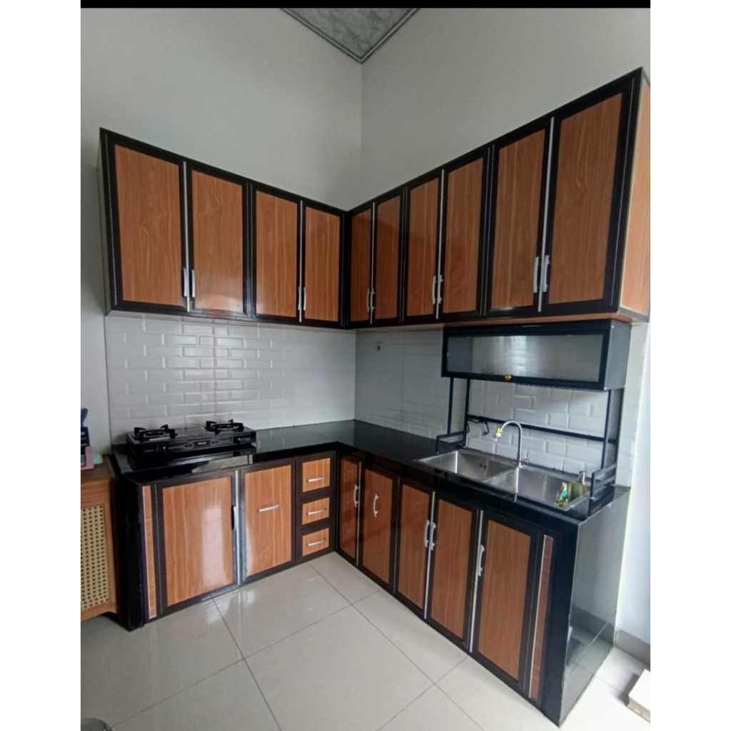 BACA DESKRIPSI / Kitchen set full acp / Kitchen set letter L / Kitchen set aluminium / Kitchen set /