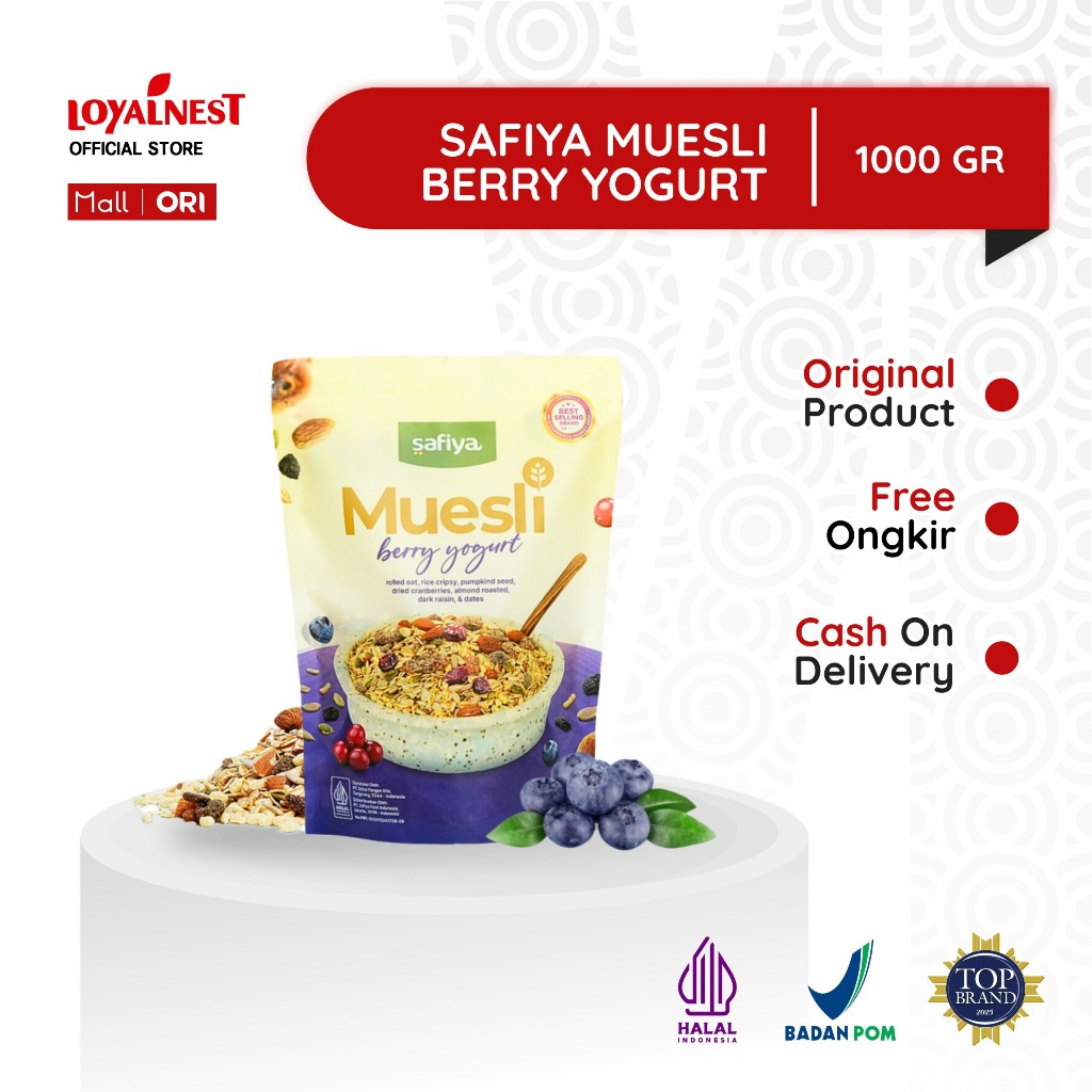 Safiya Muesli Sereal Diet Sehat Oatmeal With Almond