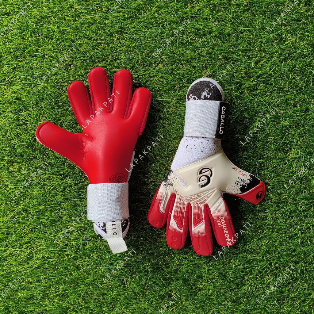 TERBARU FREE SABLON NAMA GOALKEEPER GOO CABALLO RED 2026 BY PGS PRO SARUNG TANGAN KIPER ORIGINAL