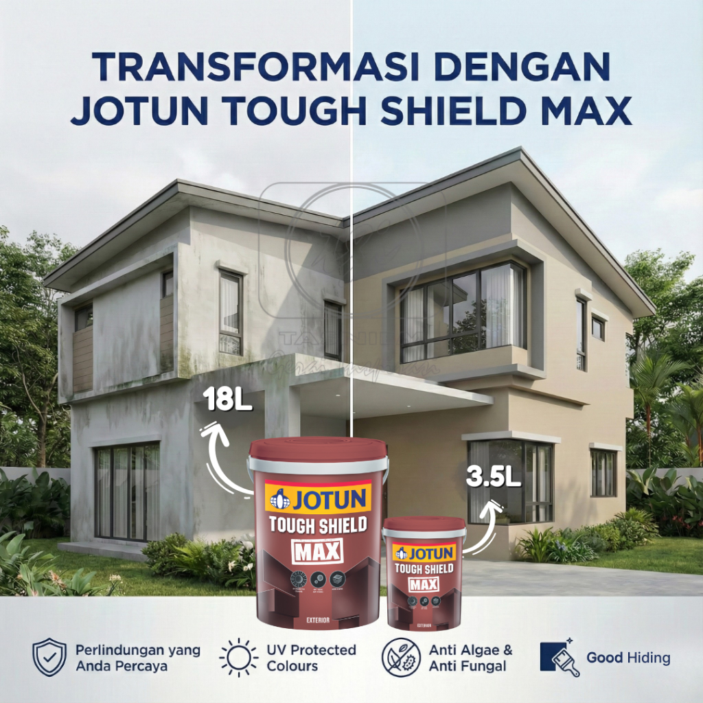 Jotun Tough Shield Max – Cat Tembok Eksterior Premium |3,5L| Warna Tahan Uv & Tahan Cuaca