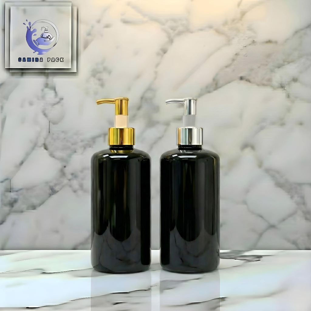 Botol Pump 500ml Hitam Plastik Pet Tebal – Botol Kemasan 500 Ml Isi Ulang Sabun Cair