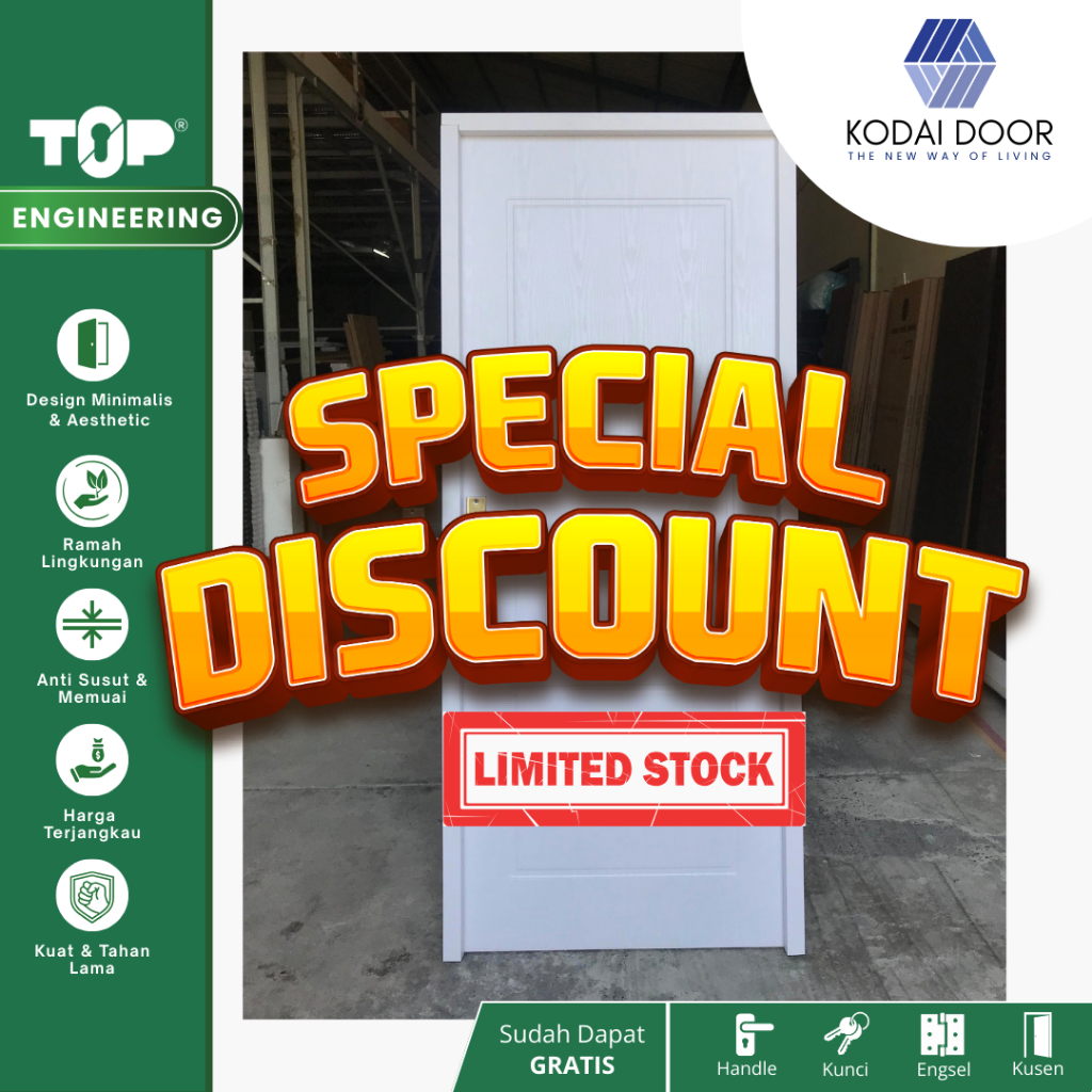 PROMO TOP ENGINEERING DOOR / TP 03 / PINTU KAMAR TIDUR / PINTU KAYU ENGINEERING / PINTU ENGINEERING