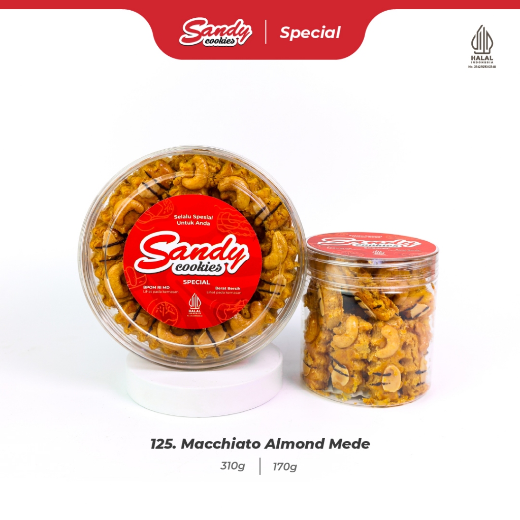 125. Macchiato Almond Mede - Kue Kering Sandy Cookies Special