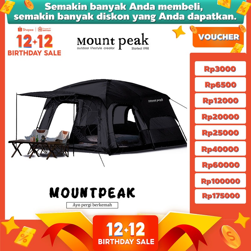 Mountpeak Besar  Tenda  8-12 orang Camping, Outdoor Glamping