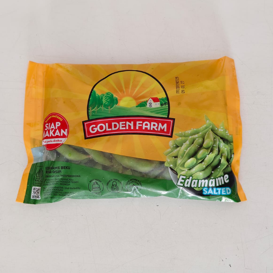 Kacang Kedelai Golden Farm Edamame Salted Frozen Minaku 500gr Lezat dan Sehat