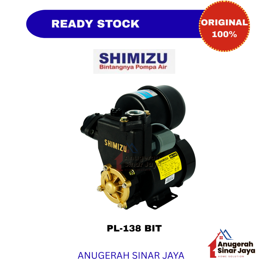 Pompa Air Shimizu PL 138 BIT Otomatis / Pompa Air Otomatis / Shimizu / Pompa Air Sumur Dangkal