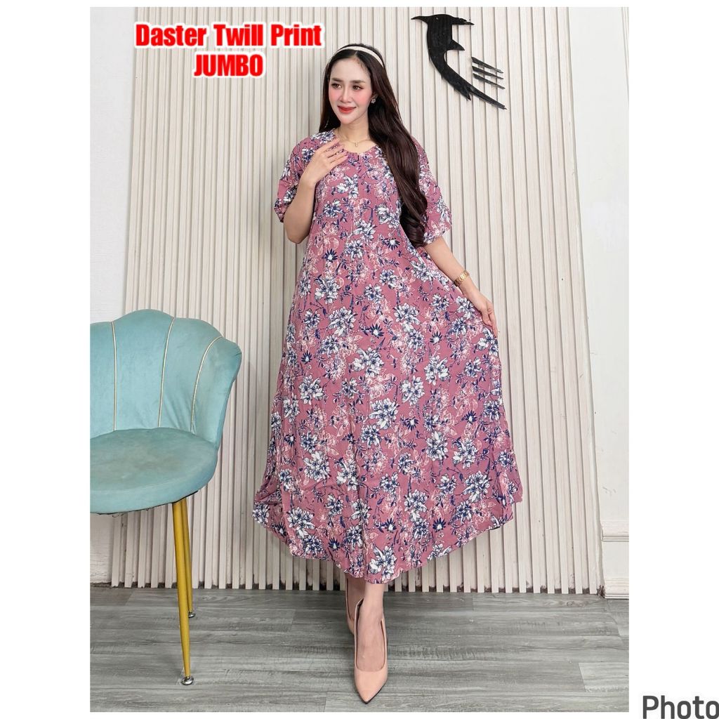 Hudhud Fashion - Daster Twill Print Motif By Batik Hudhud Size Jumbo