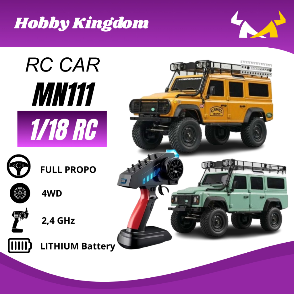 RC MN111 MN 111 D110 RTR KIT Versi 1/18 4WD mobil gandar bodi aluminium