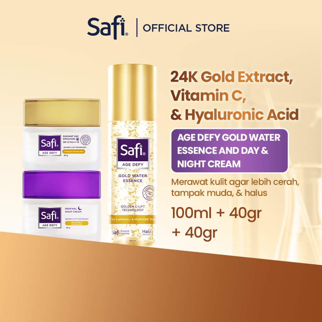 SAFI - Age Defy - Package Gold Water 100ml + Day & Night Cream 40gr