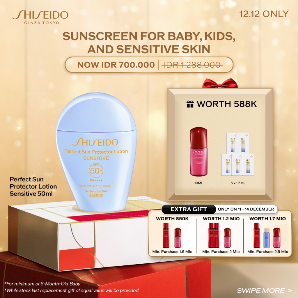 [NEW ARRIVAL] Shiseido Global Sun Care Perfect Sun Protector Lotion Sensitive SPF 50+ PA++++ 50ml