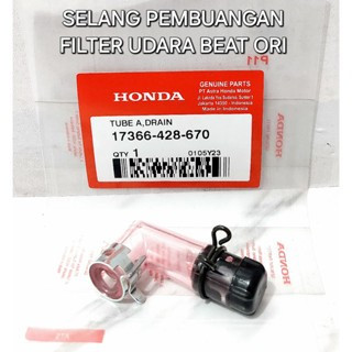 Selang Pembuangan Filter Udara + Klem Beat 17366-428-670 Original