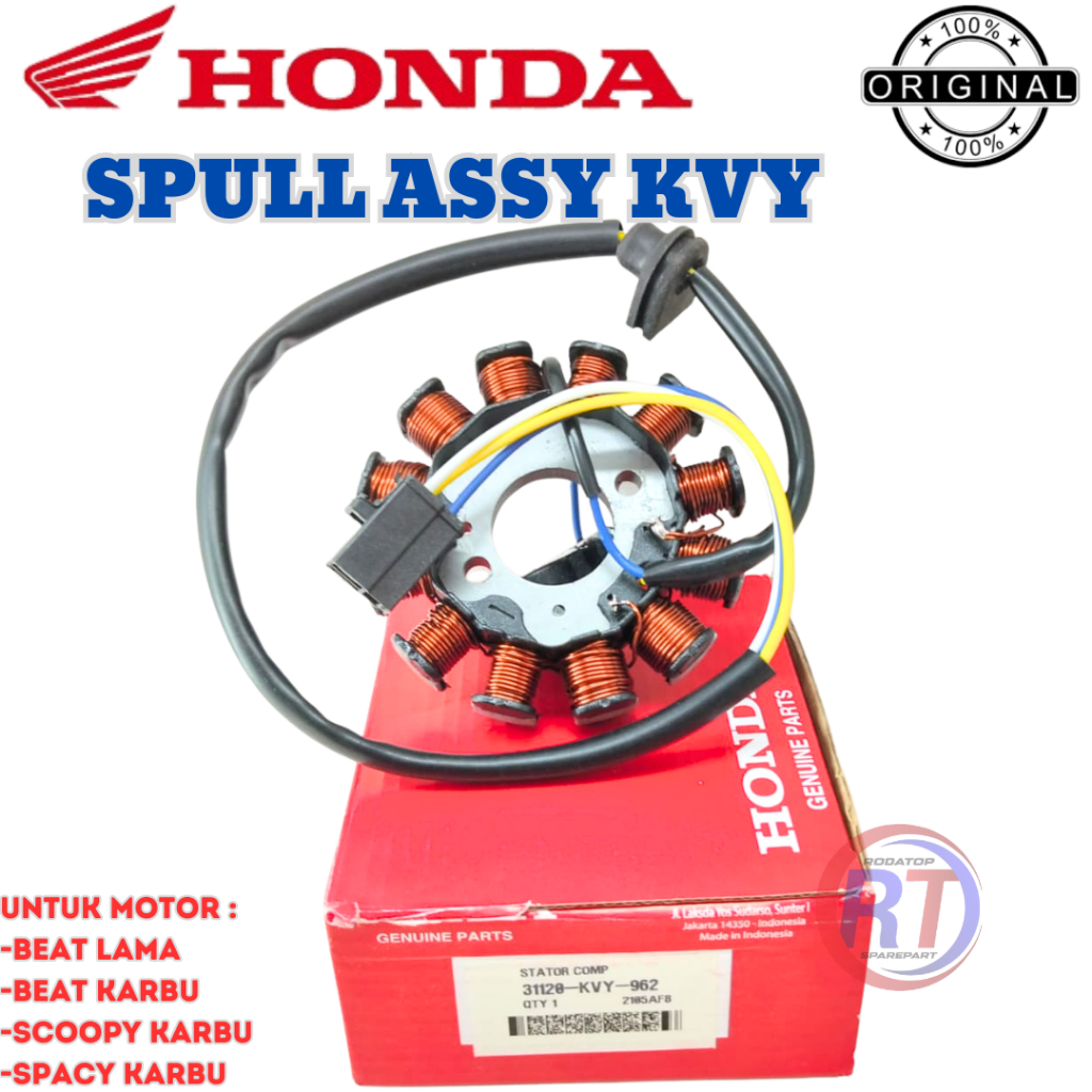 SPULL ASSY SET PULSER KOMPLIT HONDA KODE KVY ORIGINAL UNTUK MOTOR BEAT LAMA BEAT KARBU SCOOPY KARBU.