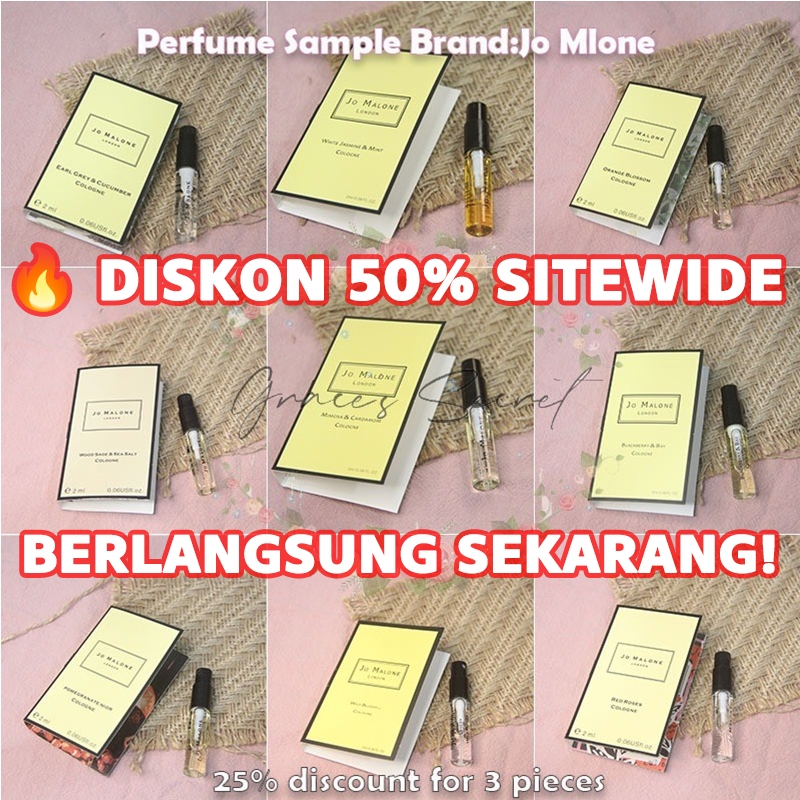 Sample Parfum - 2ML Koleksi Parfum Jo Malone /WewangianParfum Sampel Parfum Botol KecilPerjalanan Pa