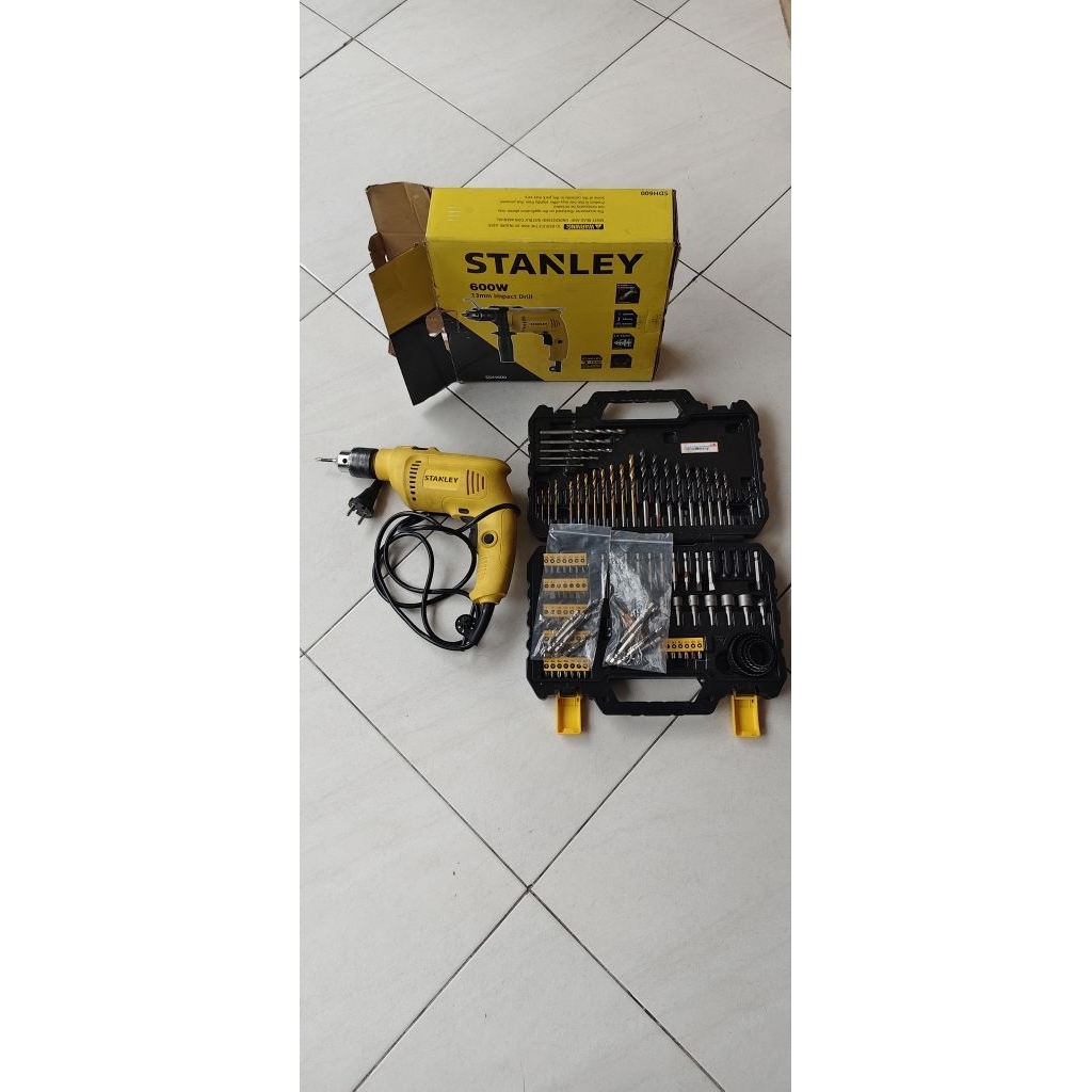 Bor Stanley 13mm & Satu Set Mata Bor Stanley