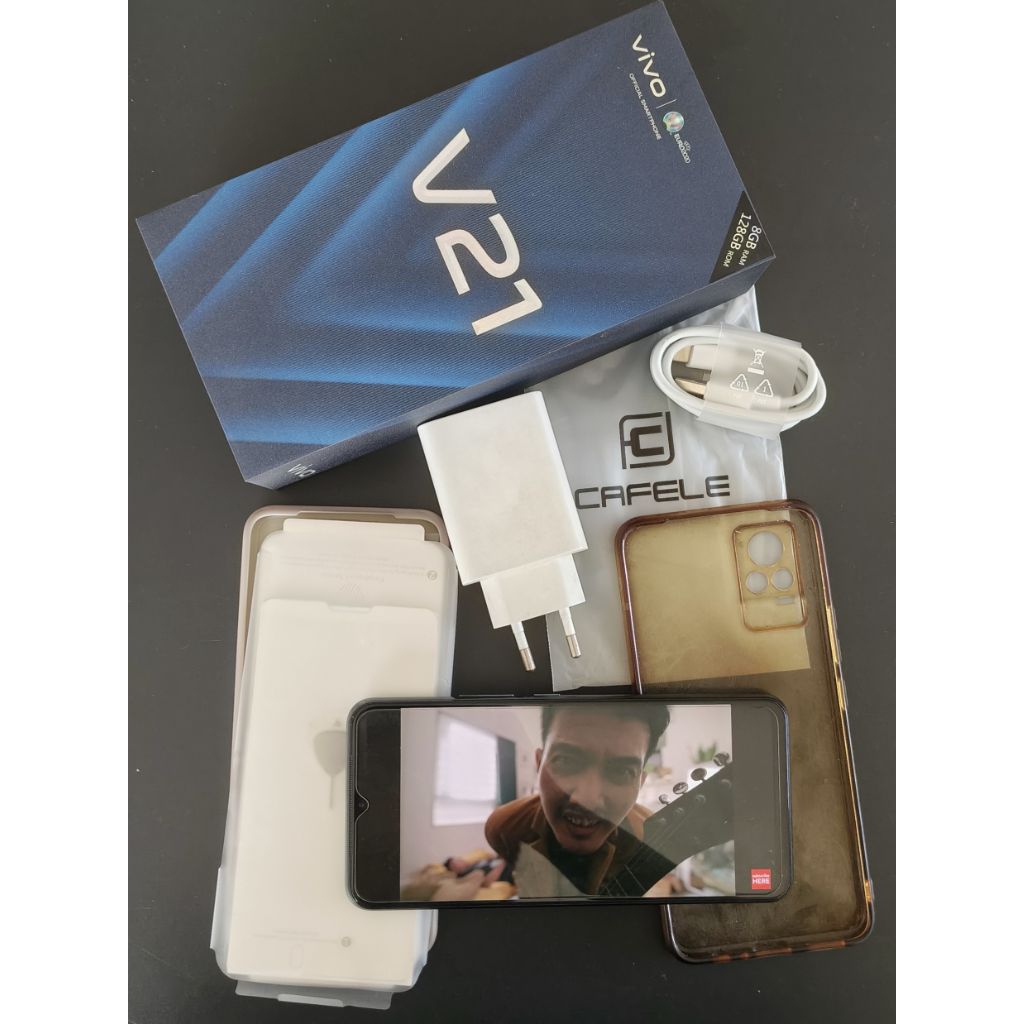 Vivo v21 128GB Fullset second bekas
