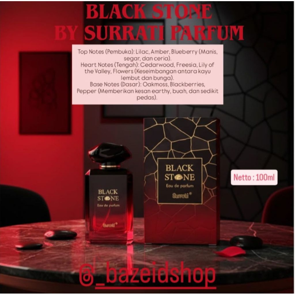 Black Stone By Surrati Parfum 100ml Original Saudi