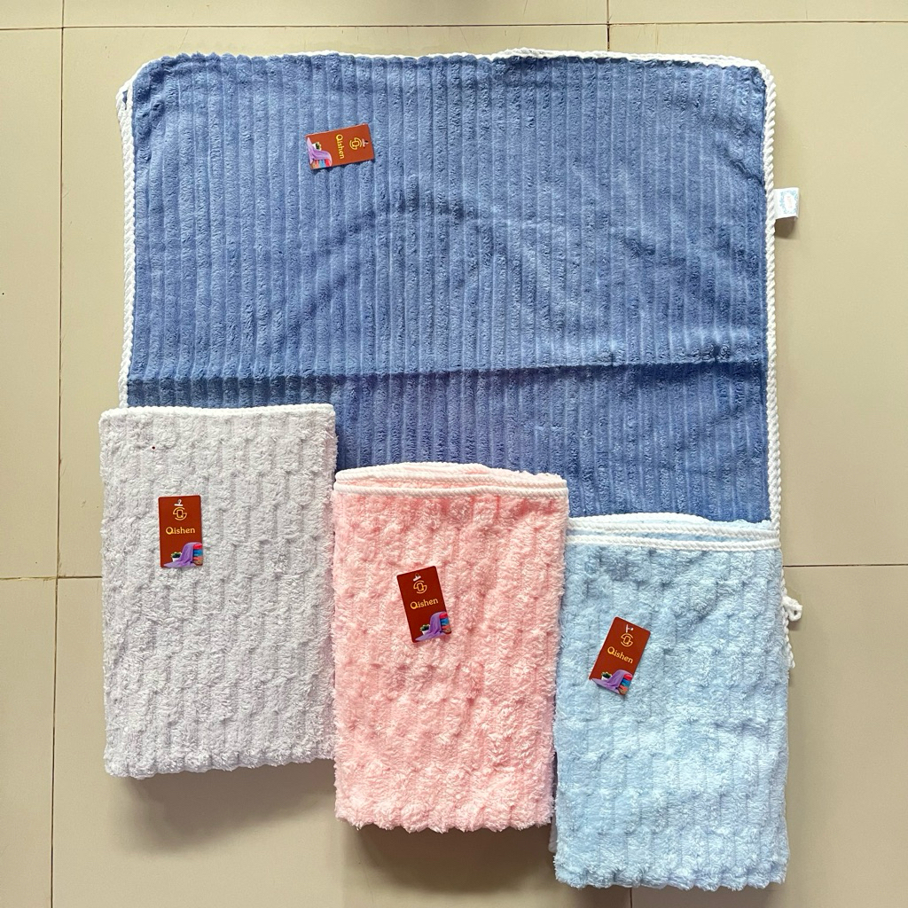 GROSIR 3pcs Handuk QISHEN/Handuk Dewasa/Handuk Bulu