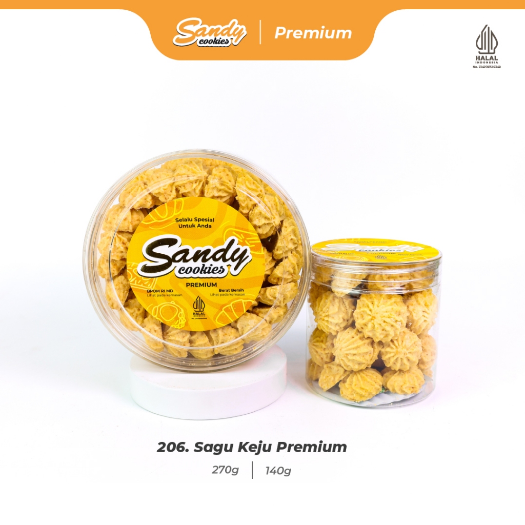 206. Sagu Keju Premium - Kue Kering Sandy Cookies Premium
